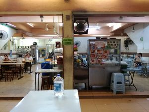 Left: pre cooked buffet, right: hot meals from menu. Same restaurent big wall at Sweet Veggie in Kuala Lumpur
