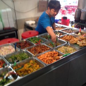 Vegetarian mixed rice at Sweet Veggie in Kuala Lumpur