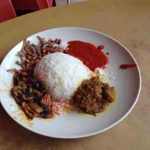 Nasi lemak at Sweet Veggie in Kuala Lumpur