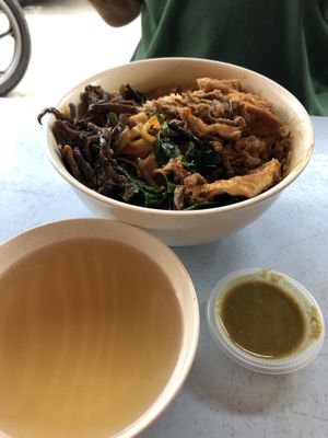 Dry Ban mee, different from the chilli pan mee at Sweet Veggie in Kuala Lumpur