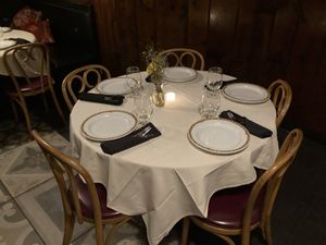 Place setting at Oda House in New York City