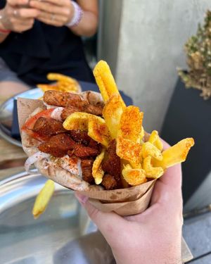 Pork gyros  at 269 Fast Vegan Food in Crete