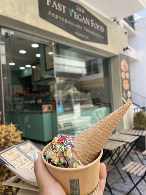 Pistache icecream  at 269 Fast Vegan Food in Crete