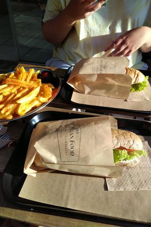 Vegan tuna baguette at 269 Fast Vegan Food in Crete