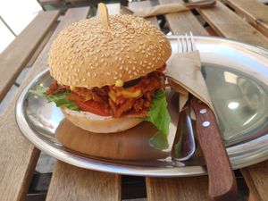 Special Gyros Burger  at 269 Fast Vegan Food in Crete