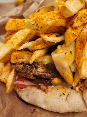 Not chicken at 269 Fast Vegan Food in Crete