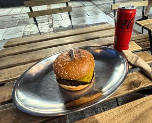Cheeseburger with very tasty (self made?) patty  at 269 Fast Vegan Food in Crete