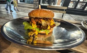 Supreme Deluxe Extra Chicken Burger: Fantastic!  at 269 Fast Vegan Food in Crete