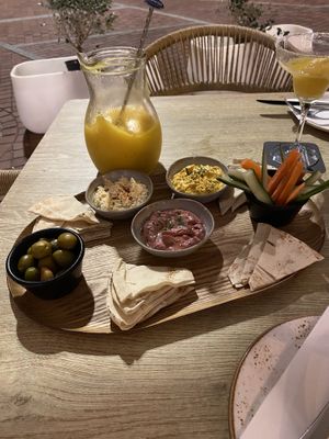 hummus trio   at Basal Grill & Beach in Gran Canaria