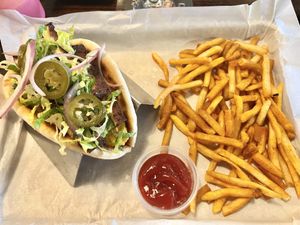 Vegan pita dish   at Carabao Brewing in Guam