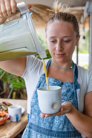 Our chef Sarena at Plant Based Paradise Kailua in Kailua