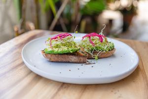Avocado toast at Plant Based Paradise Kailua in Kailua