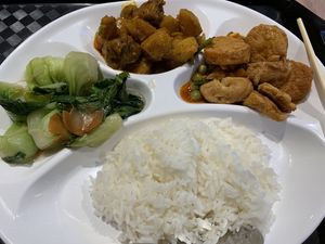 Vegetable rice (forgot to take pic of the soup) at Zuya Vegetarian Cuisines 竹雅素食 - Tiong Bahru Plaza in Central Singapore