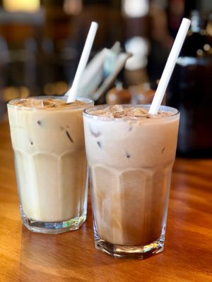 Iced latte or mocha with coconut, almond, oat or soy milk. at La Cantina in Tauranga