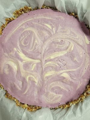 Vegan and Gluten Free Blackberry Cheesecake  at GoodNatured in Laconia