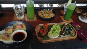 Poutine fries, gyoza, toast in three ways at Titi Batu in Ubud