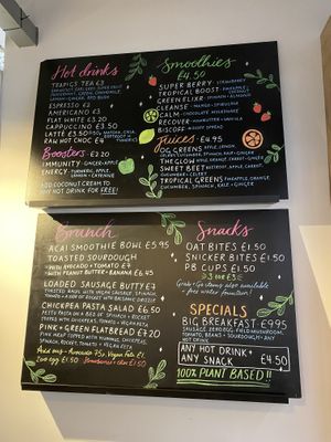 Menu at MADE Wellness Centre in Stone