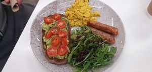 Avacado on toast with extras at MADE Wellness Centre in Stone