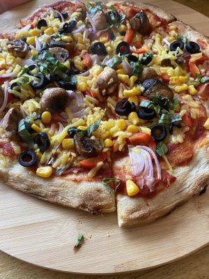 Pizza perfection  at VK Plant Based Diner in Waterlooville