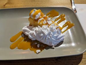Mango Cheesecake at VK Plant Based Diner in Waterlooville
