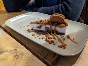 Biscoff Cheesecake at VK Plant Based Diner in Waterlooville
