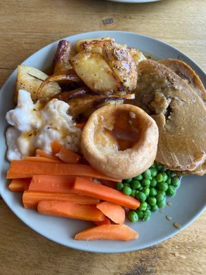 Sunday Roast w/ roasted chick’n and stuffing at VK Plant Based Diner in Waterlooville