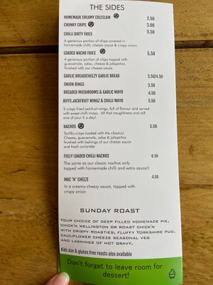 Standard menu - Sides at VK Plant Based Diner in Waterlooville