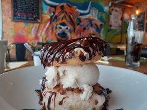 Doughnut stack £5.50 at VK Plant Based Diner in Waterlooville