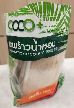 Fresh aromatic (fragrance) coconut at CocoCane - Lot One in West Singapore