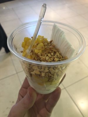 Coconut ice cream with peanuts and sweetcorn  at CocoCane - City Square Mall in Central Singapore