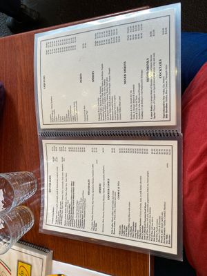 Menu pages 4-5  at Cafe Cavallino in Carlton