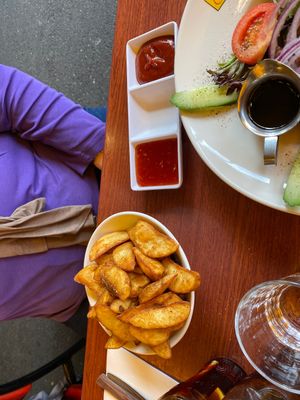 Wedges minus sour cream  at Cafe Cavallino in Carlton