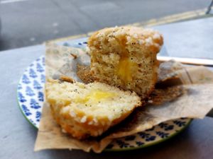 Vegan lemon and poppy muffin 😍 at Divine Coffee House in Nottingham