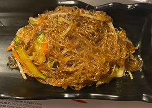 Soy spaghetti with vegetables  at Yokoso in Pordenone