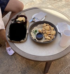 Ginger roasted cauliflower salad. Tasty the two first bites and then it got boring  at Josephine's Coffee in Attard