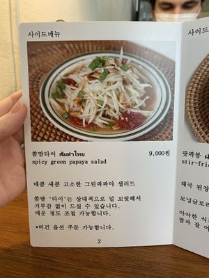 Spicy green papaya salad  at Go Thai - 고타이 in Seoul