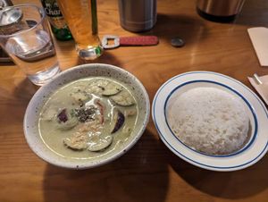(vegan) Chicken green curry with rice. at Go Thai - 고타이 in Seoul