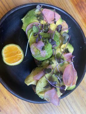 Great avocado toast   at Cumbre Masa Madre in Cali
