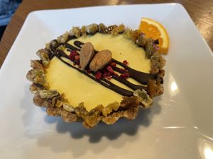 The mango tartlet   at Black Coffee in Olomouc