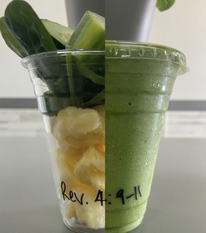 Cucumber pineapple smoothie   at The Squeeze Juice Bar and Vegan Eatery in Vicksburg