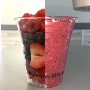 Triple berry banana smoothie   at The Squeeze Juice Bar and Vegan Eatery in Vicksburg