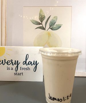 Banana pudding smoothie   at The Squeeze Juice Bar and Vegan Eatery in Vicksburg