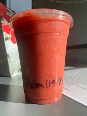 Strawberry Chills Forever   at The Squeeze Juice Bar and Vegan Eatery in Vicksburg