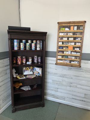 Cute interior   at The Squeeze Juice Bar and Vegan Eatery in Vicksburg