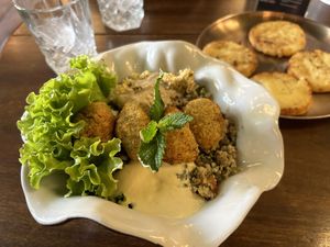 this mediterranean dinner was so so but hey at least it was vegan  at Fit Choices in Cartagena