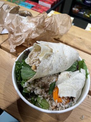 Wrap wrapped in paper. Not eatable    at Natoo in Frankfurt