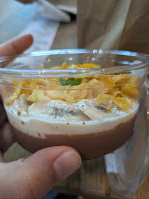 Choco banana dessert bowl at Natoo in Frankfurt