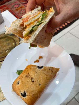 Vegetarian burger  at Vegan Spectrum مطبخ الطيف النباتي in Amman