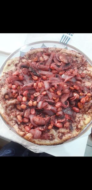 Palestinian flatbread special at Vegan Spectrum مطبخ الطيف النباتي in Amman