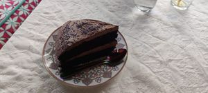 Chocolate cake at Vegan Spectrum مطبخ الطيف النباتي in Amman